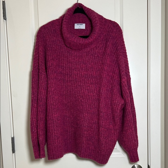 Old Navy Pink Cozy Knitted Turtleneck Sweater 3X - Picture 1 of 7